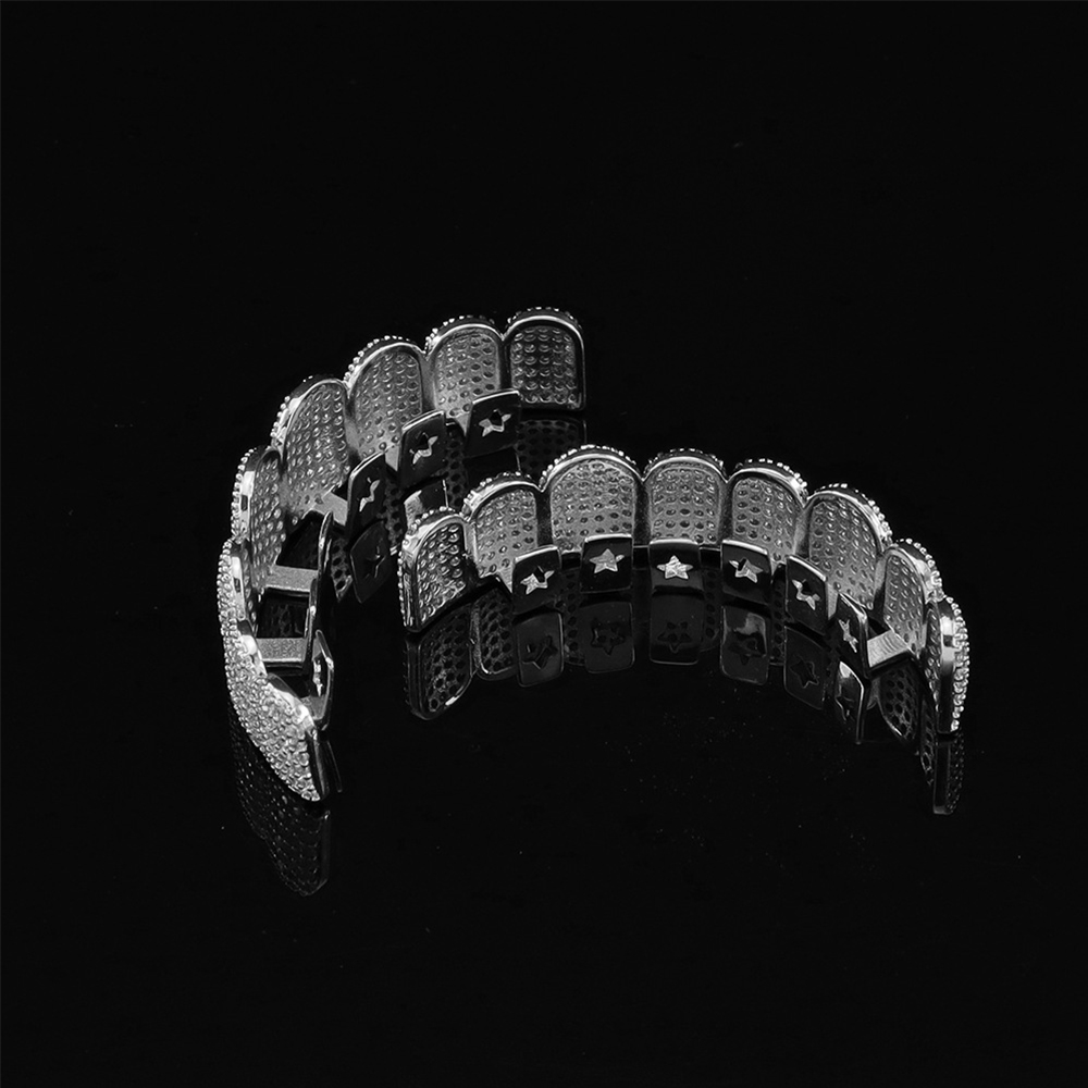 Silver Plated Full Iced Out CZ - Teeth Whitening Moulds 评论和价格